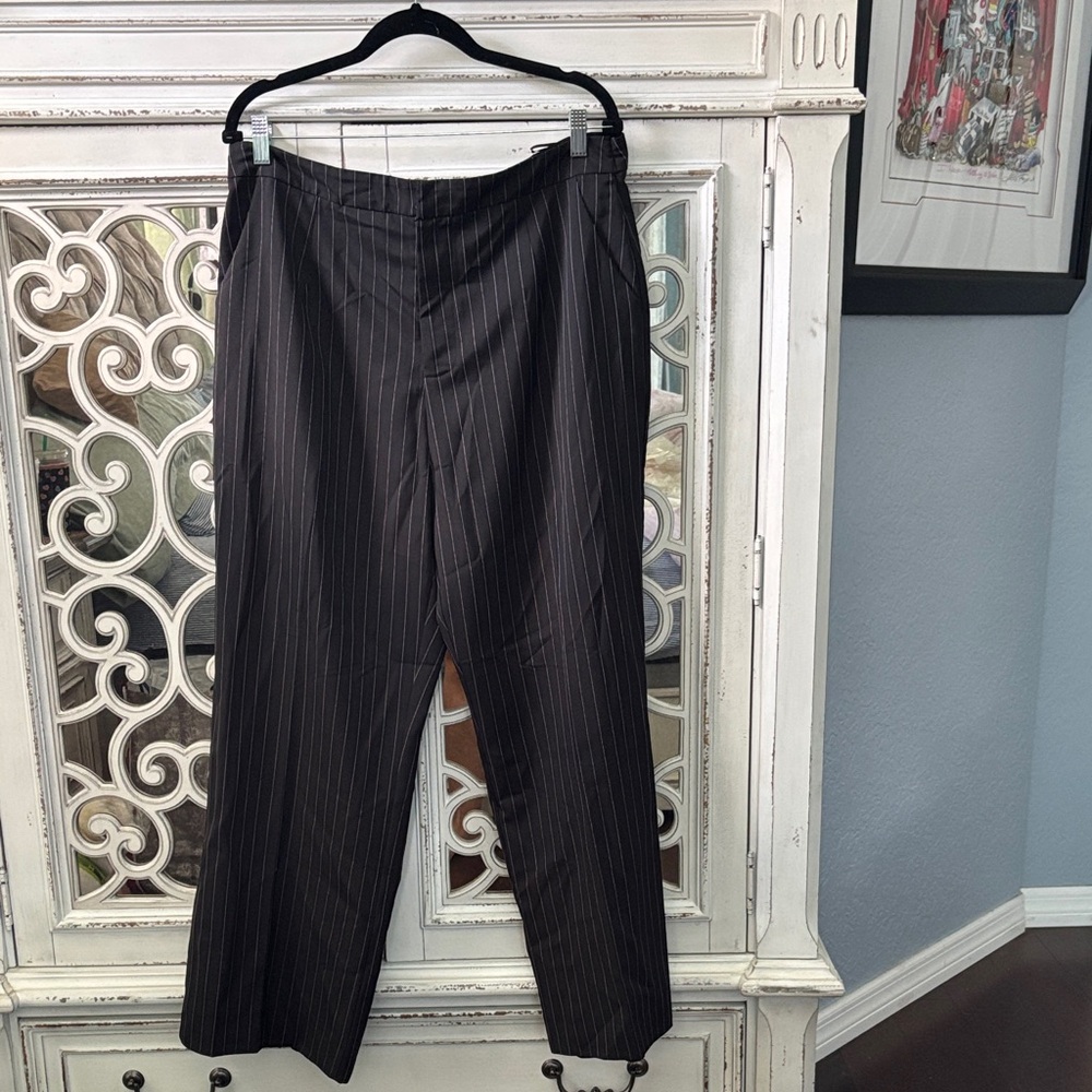 Princess Polly Charcoal Pinstripe Dress Pants